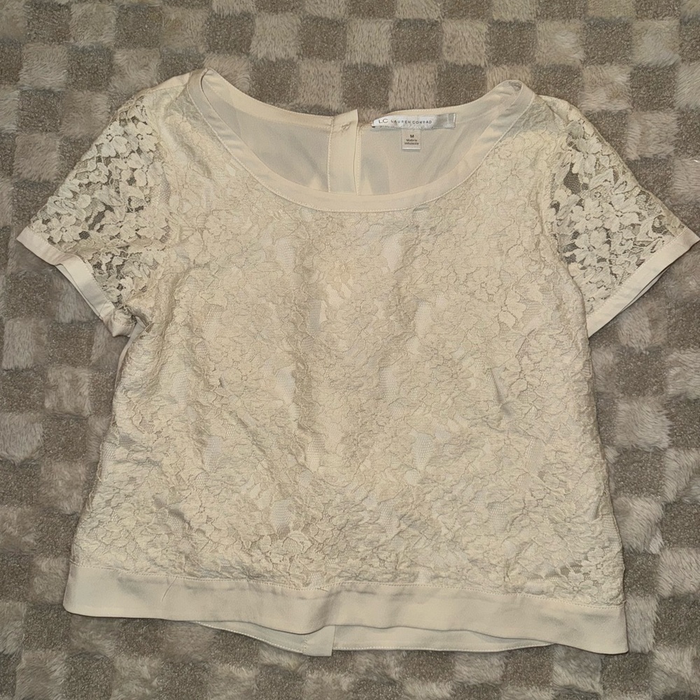 LC Lauren Conrad embroidered shirt‎
